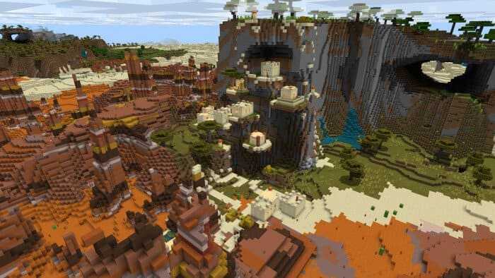 Seeds: UN VILLAGE DANS LES ÎLES DE L'AIR Minecraft PE (Bedrock)