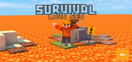 Map: Survivre dans la mer de lave Minecraft PE (Bedrock)