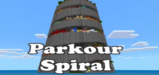 Mapa: Parkour en espiral [1.21+] Minecraft PE (Bedrock)