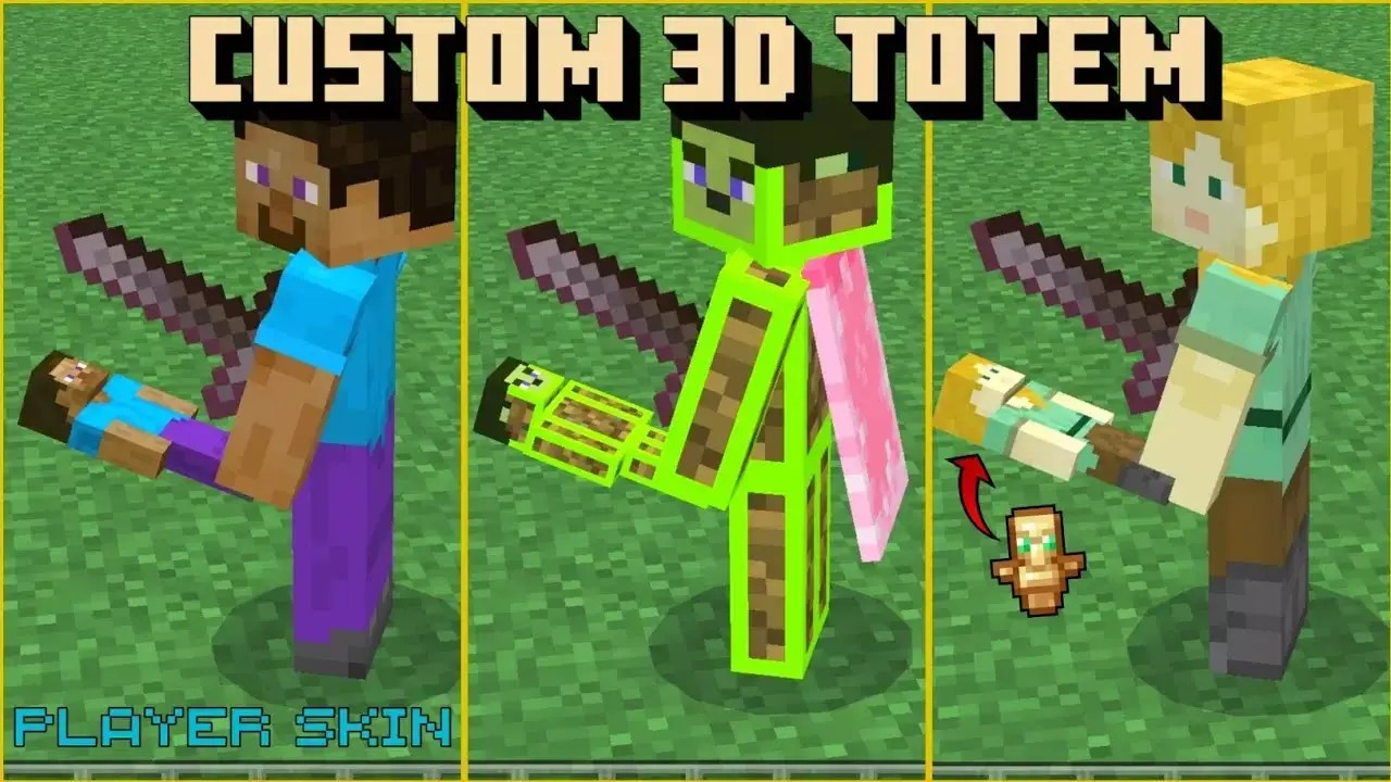 Resource Pack: Amélioration des totems Minecraft PE (Bedrock)