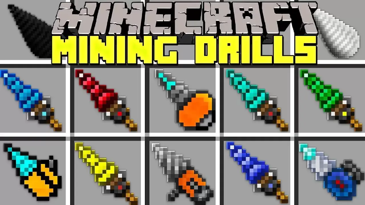 Mod pour Drill pour Minecraft Minecraft PE (Bedrock)