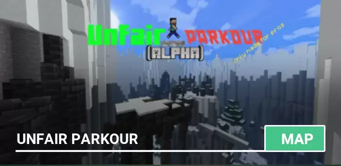 Map: Unfair Parkour Minecraft PE (Bedrock)