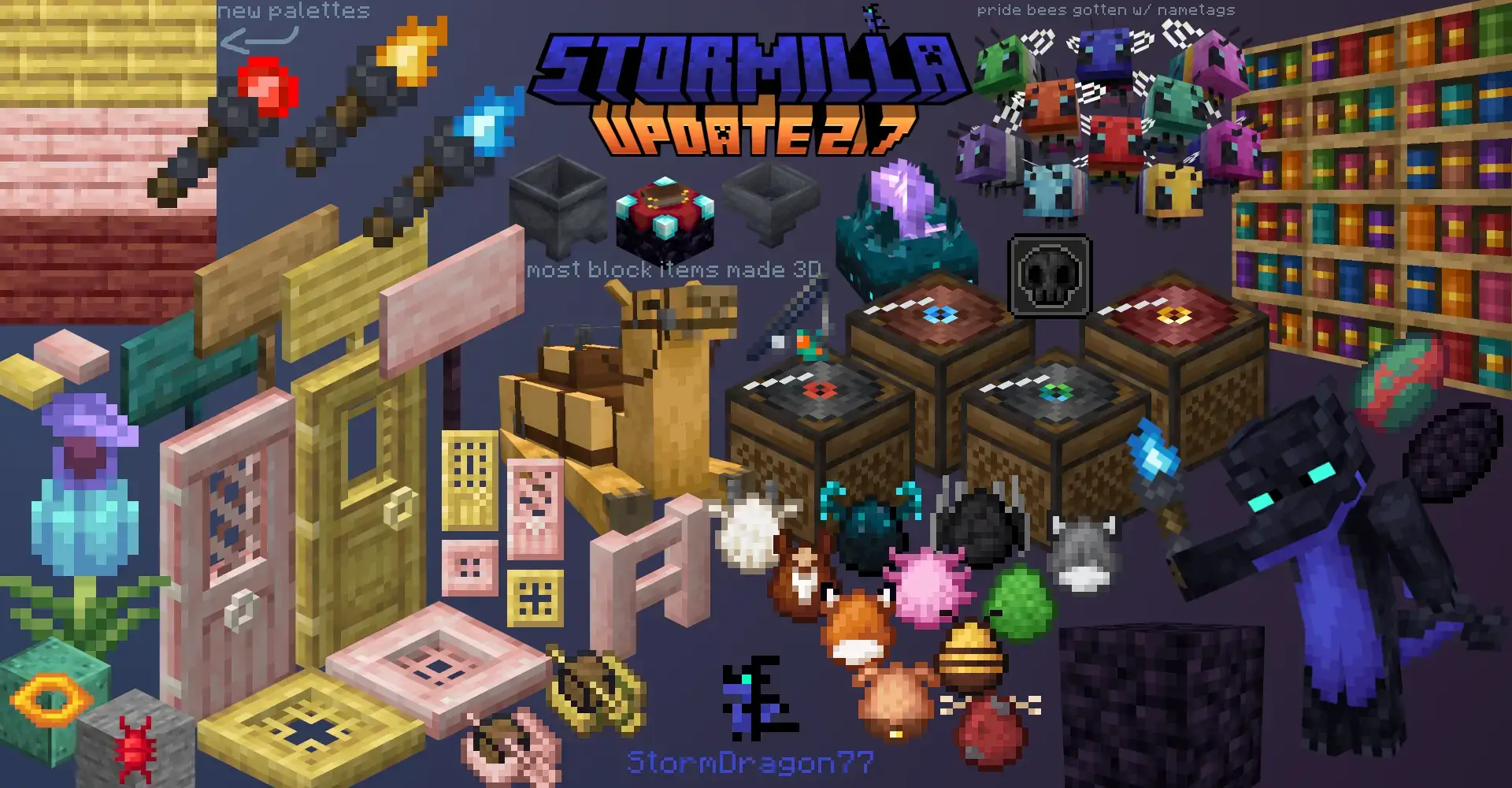 Textures : Stormilla - amélioration de tous les éléments Minecraft PE (Bedrock)